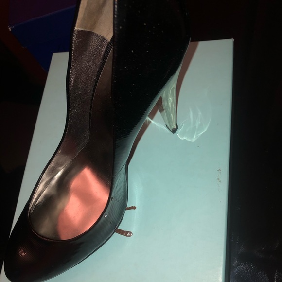 Black Marciano pumps, silver heel and inside sole - Picture 2 of 4